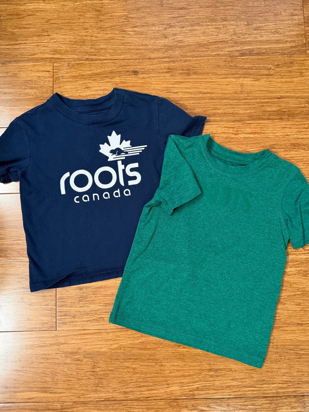 Roots Kids Short Sleeve Logo Tee - Navy